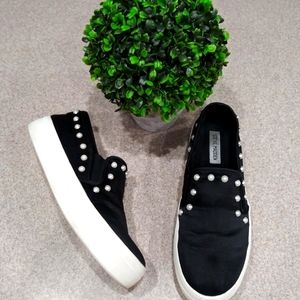 Steve Madden Fashion Beaded Sneakers Black 9.5